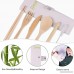 Bonviee Bamboo Cutlery Set Travel Portable Utensil Set Reusable with Case Knife Fork Spoon Chopsticks Straw and Cleaning Brush (7 Piece) Wooden Flatware Set Eco-Friendly for Outdoor Camping - B07F81RK57